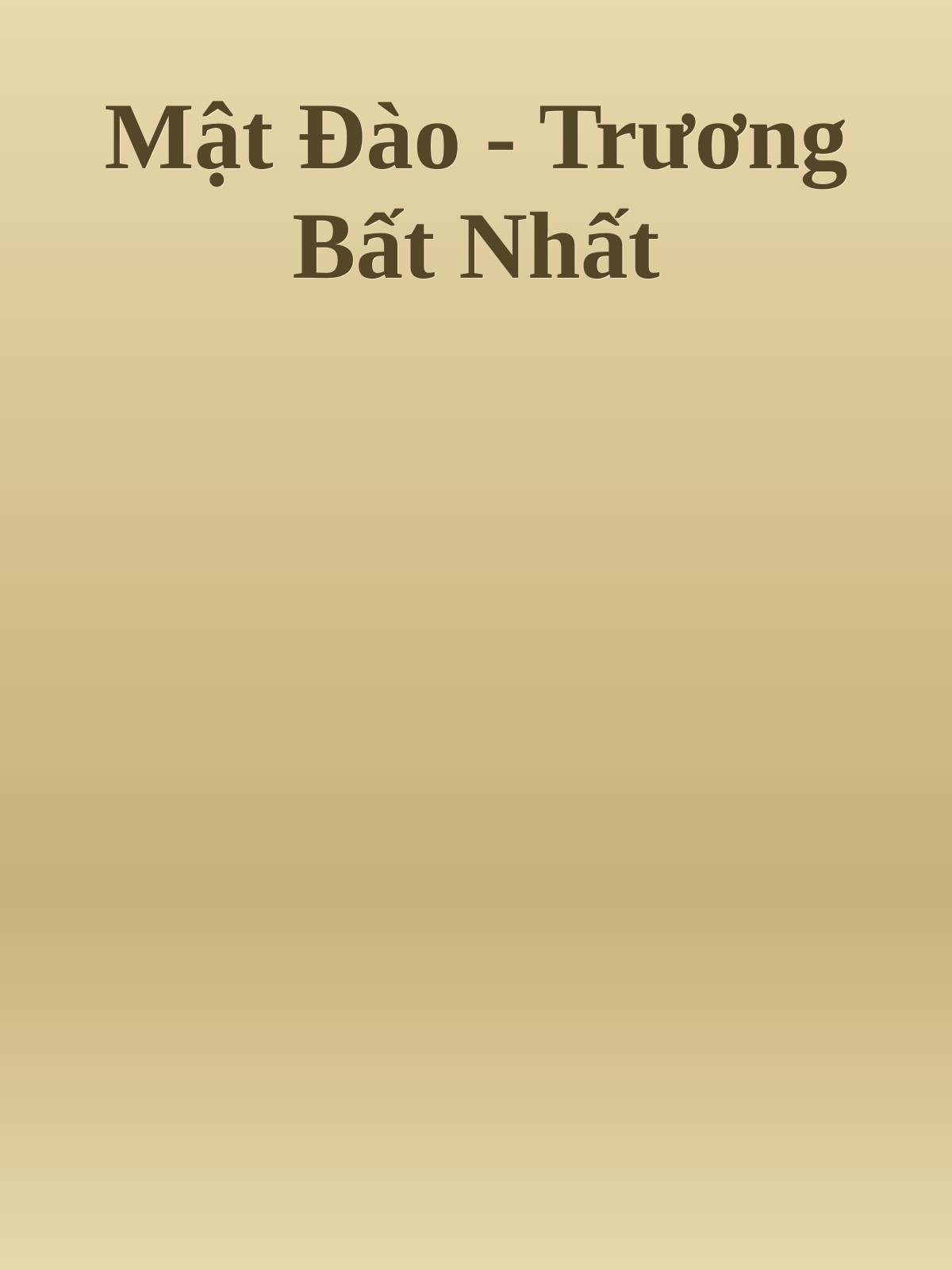 Bìa truyện Mật Đào - Trương Bất Nhất