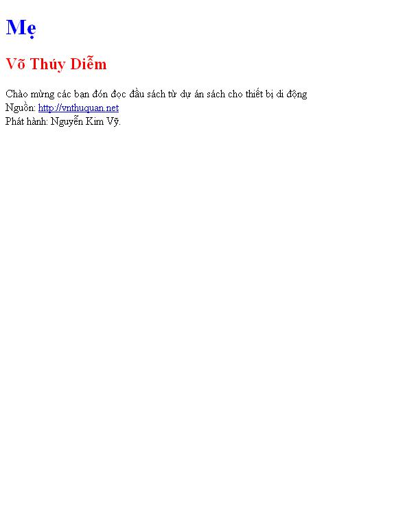 Bìa truyện Mẹ