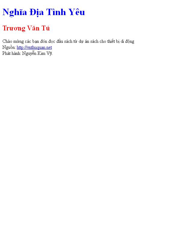 Bìa truyện Nghĩa Địa Tình Yêu