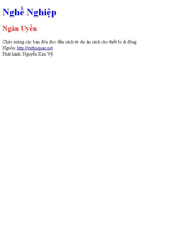 Bìa truyện Nghề Nghiệp
