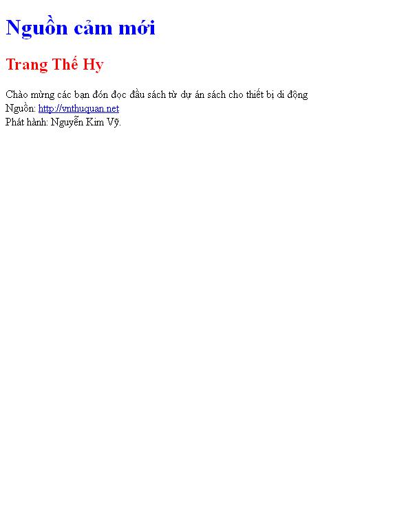 Bìa truyện Nguồn cảm mới