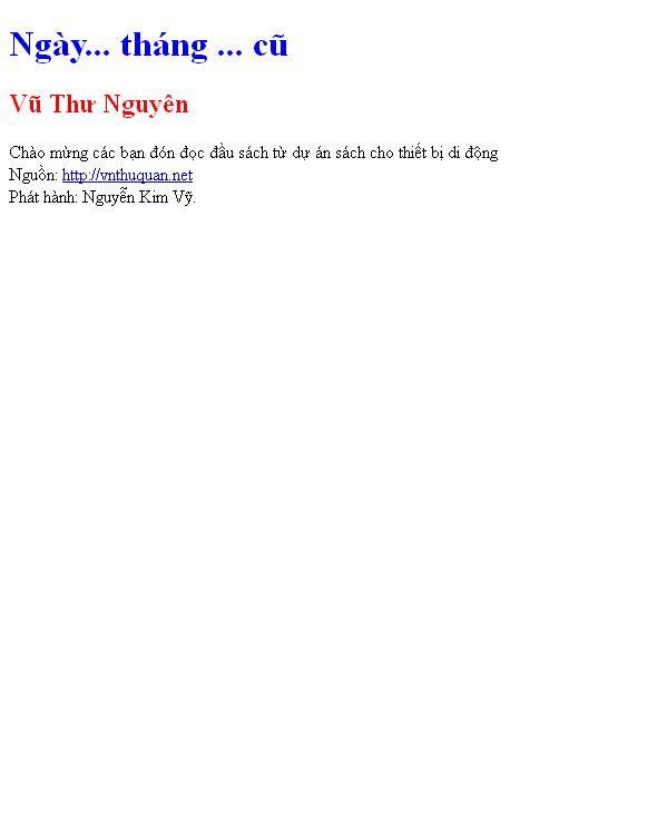 Bìa truyện Ngày... tháng ... cũ