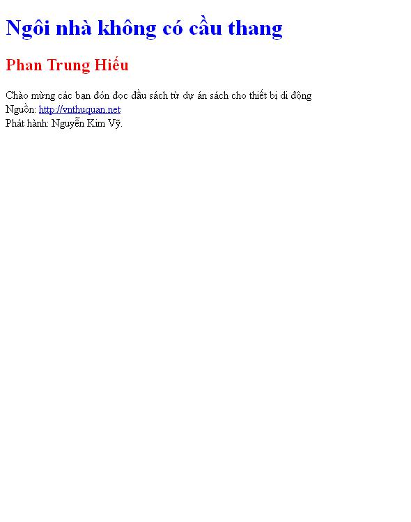 Bìa truyện Ngôi nhà không có cầu thang