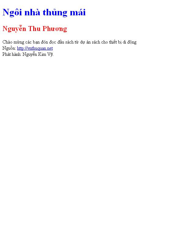 Bìa truyện Ngôi nhà thủng mái