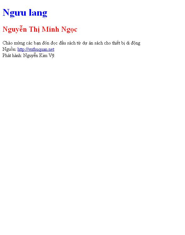 Bìa truyện Ngưu lang
