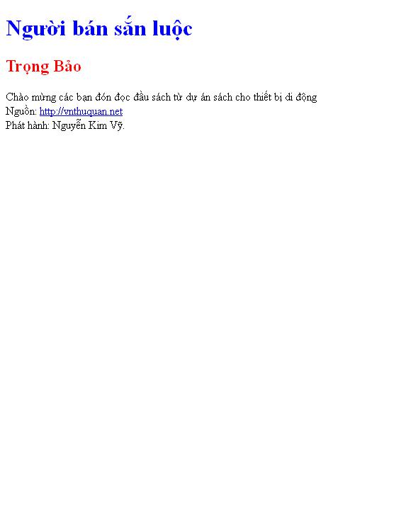 Bìa truyện Người bán sắn luộc