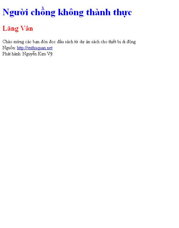 Bìa truyện Người chồng không thành thực