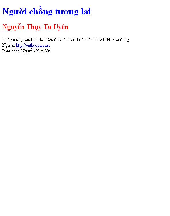 Bìa truyện Người chồng tương lai
