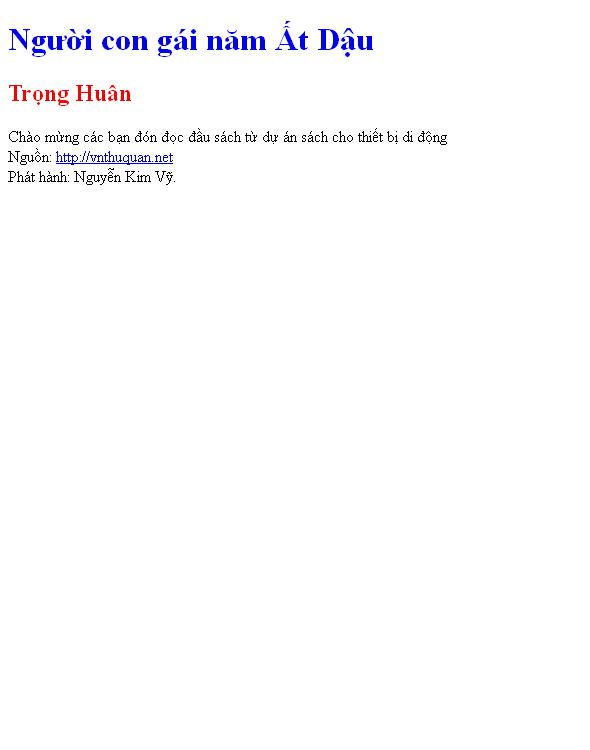 Bìa truyện Người con gái năm Ất Dậu