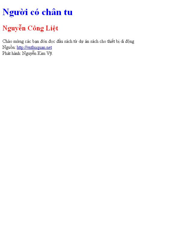 Bìa truyện Người có chân tu