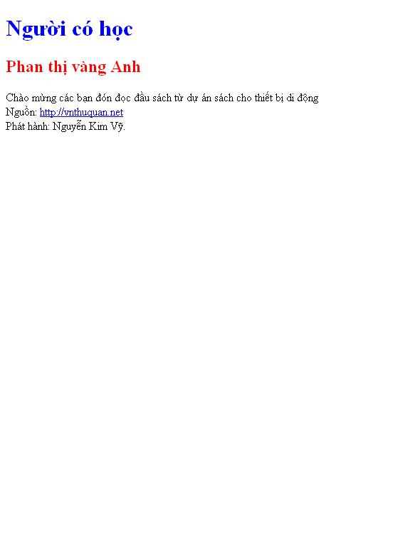 Bìa truyện Người có học