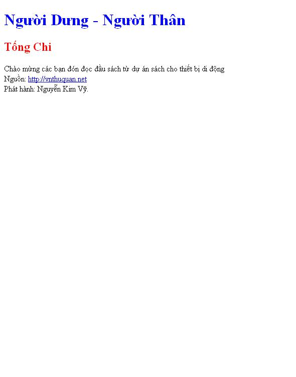 Bìa truyện Người Dưng - Người Thân