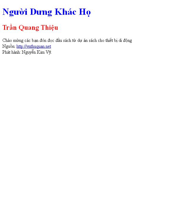 Bìa truyện Người Dưng Khác Họ