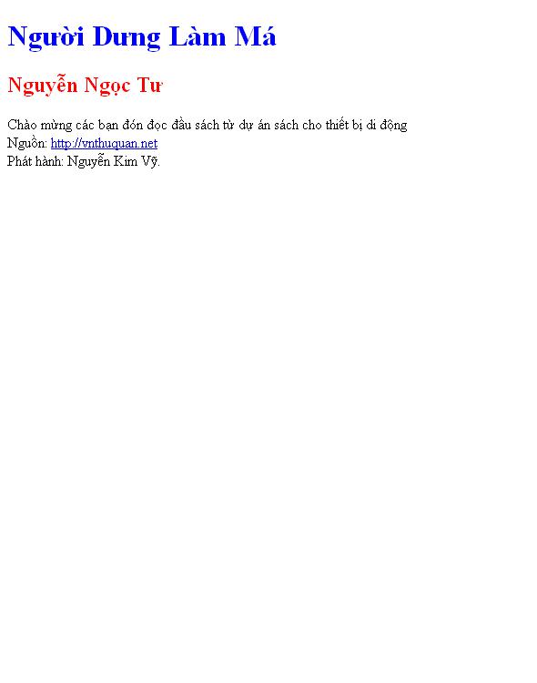 Bìa truyện Người Dưng Làm Má