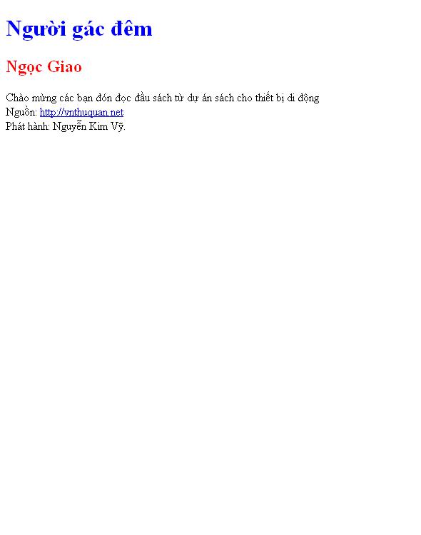 Bìa truyện Người gác đêm