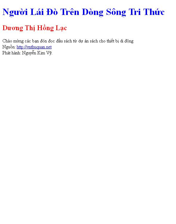 Bìa truyện Người Lái Đò Trên Dòng Sông Tri Thức