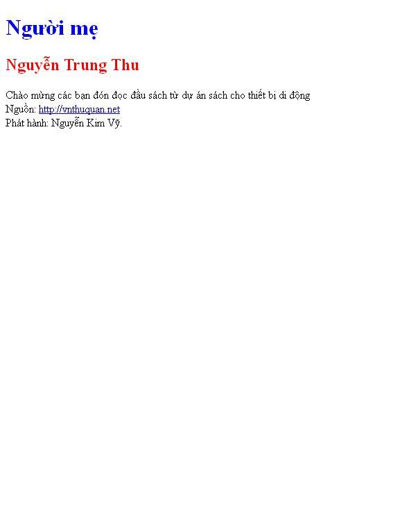 Bìa truyện Người mẹ