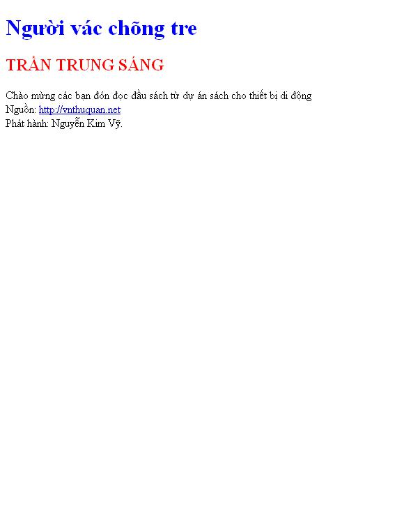 Bìa truyện Người vác chõng tre