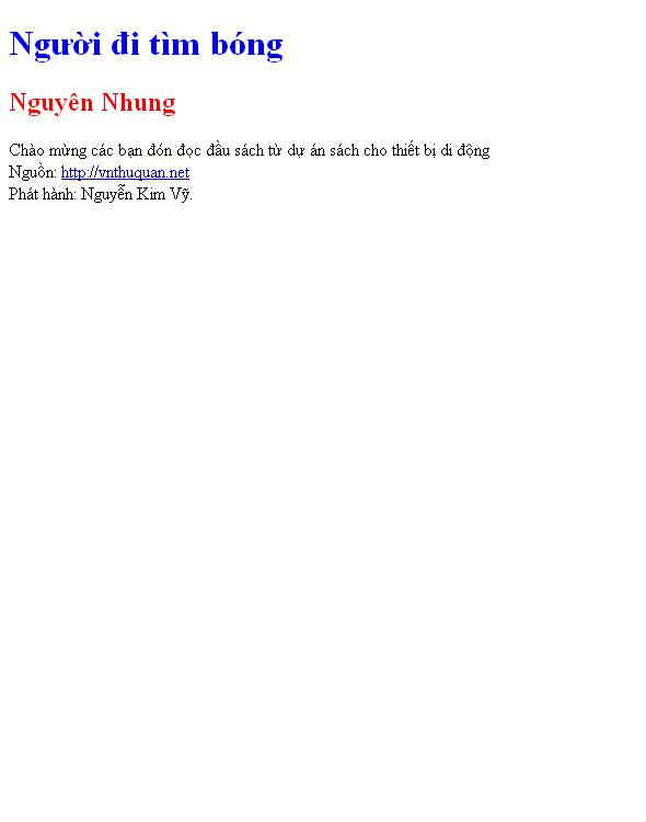 Bìa truyện Người đi tìm bóng