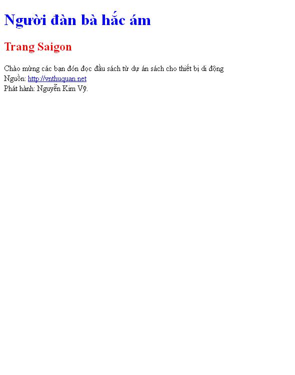 Bìa truyện Người đàn bà hắc ám