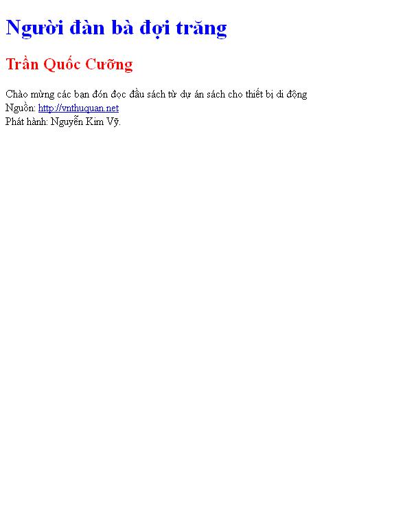 Bìa truyện Người đàn bà đợi trăng