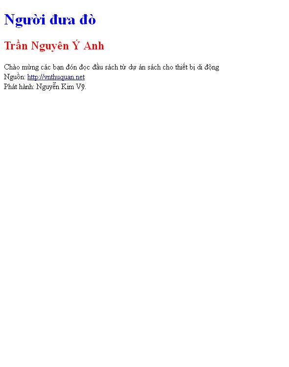 Bìa truyện Người đưa đò
