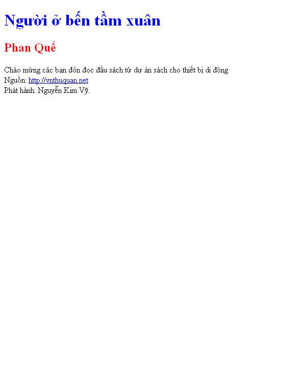 Bìa truyện Người ở bến tầm xuân