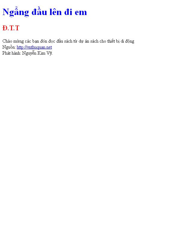 Bìa truyện Ngẩng đầu lên đi em