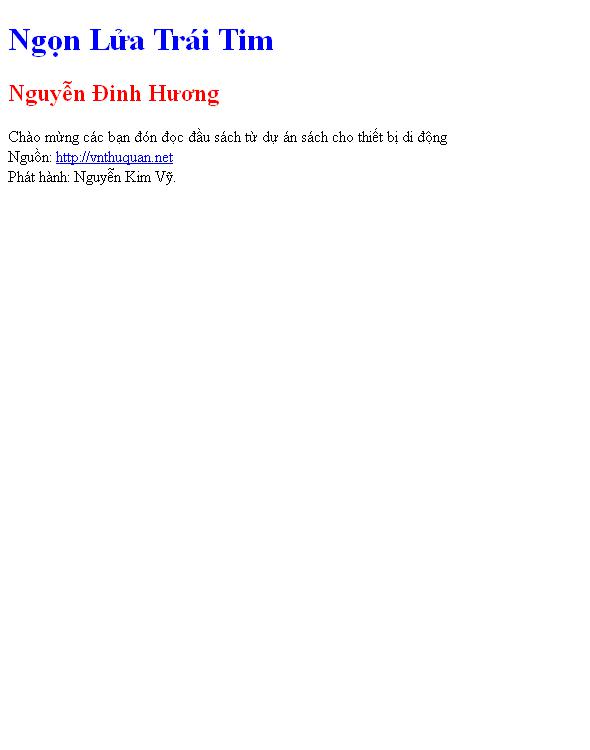 Bìa truyện Ngọn Lửa Trái Tim