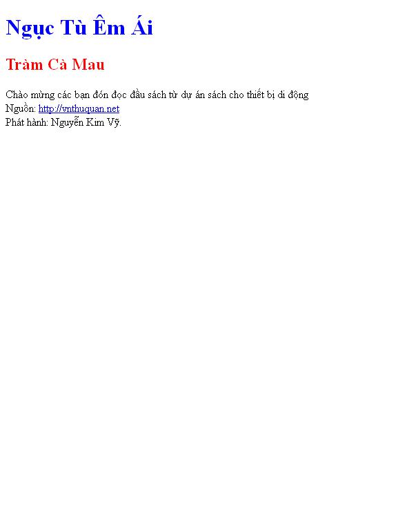 Bìa truyện Ngục Tù Êm Ái