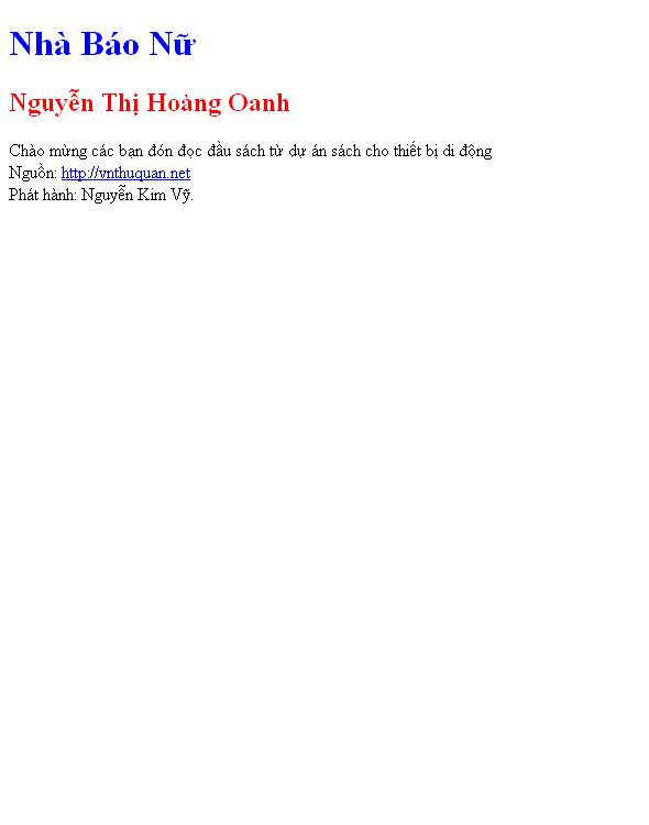 Bìa truyện Nhà Báo Nữ