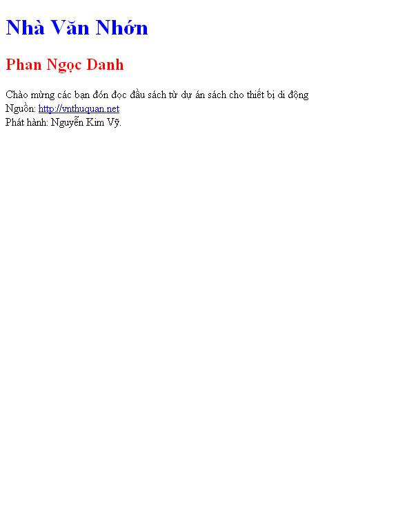 Bìa truyện Nhà Văn Nhớn