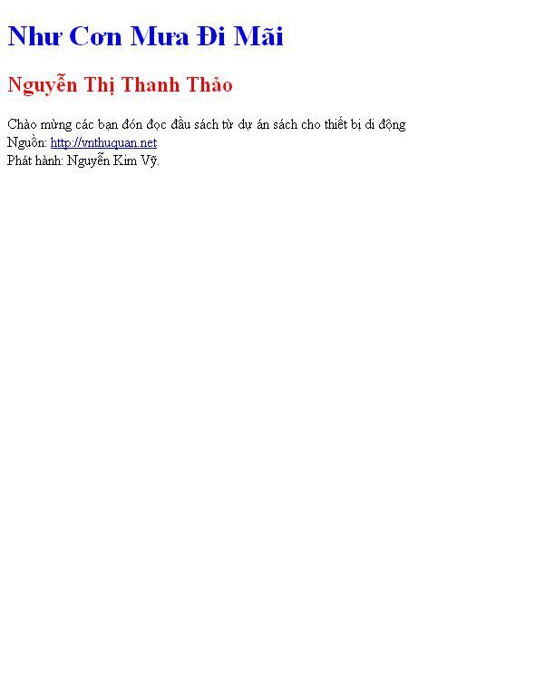 Bìa truyện Như Cơn Mưa Đi Mãi