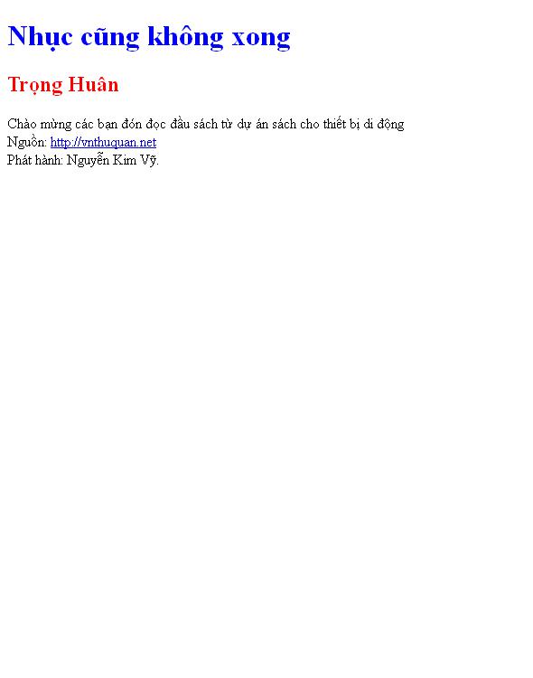 Bìa truyện Nhục cũng không xong