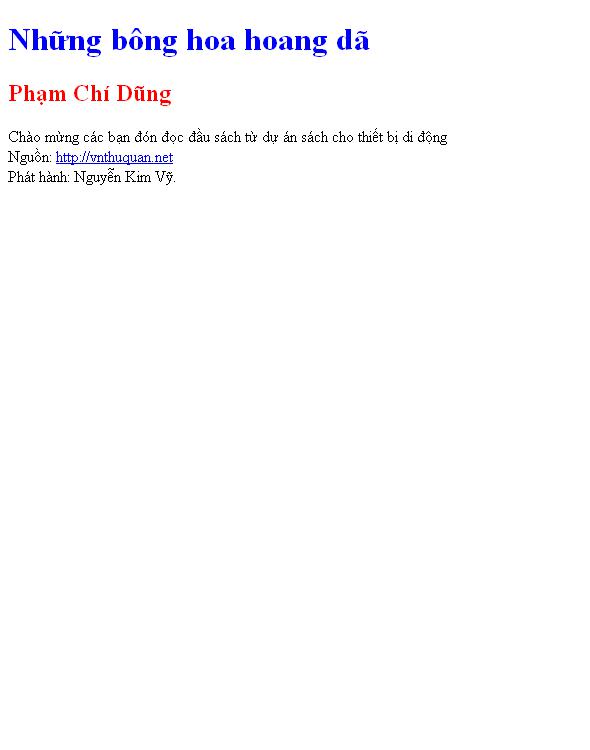 Bìa truyện Những bông hoa hoang dã