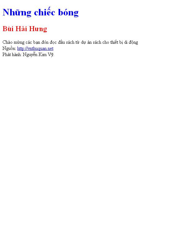 Bìa truyện Những chiếc bóng