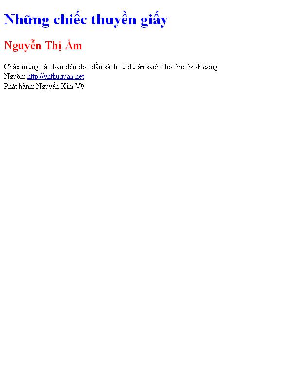 Bìa truyện Những chiếc thuyền giấy