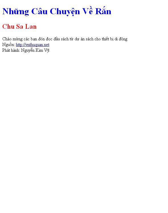 Bìa truyện Những Câu Chuyện Về Rắn