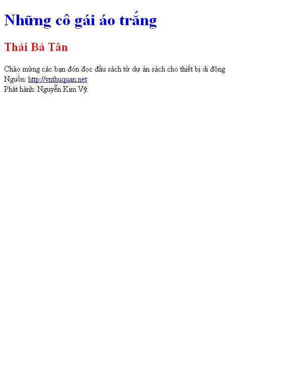 Bìa truyện Những cô gái áo trắng