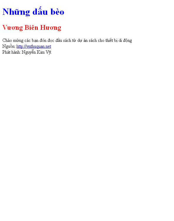 Bìa truyện Những dấu bèo