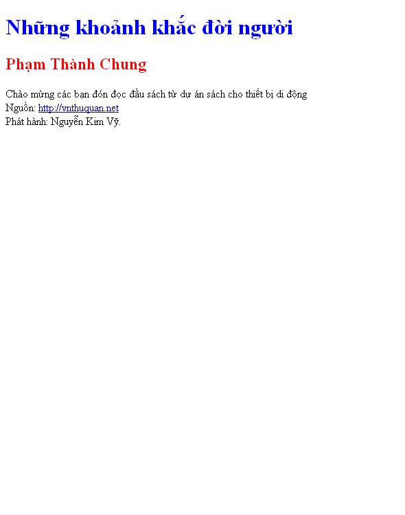 Bìa truyện Những khoảnh khắc đời người