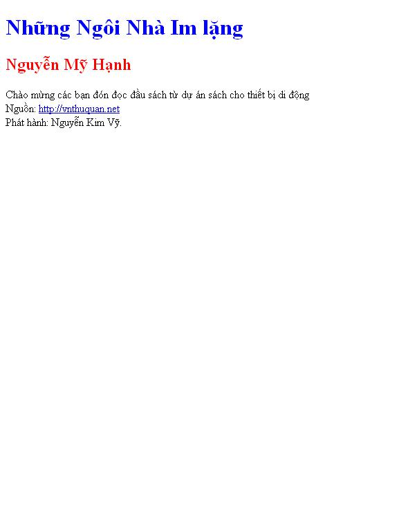 Bìa truyện Những Ngôi Nhà Im lặng