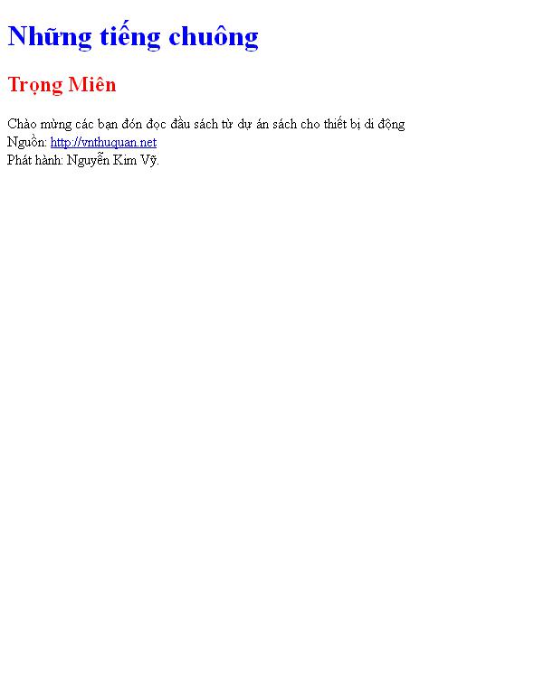 Bìa truyện Những tiếng chuông