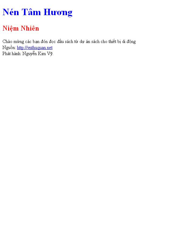 Bìa truyện Nén Tâm Hương