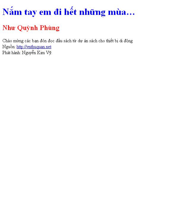 Bìa truyện Nắm tay em đi hết những mùa…