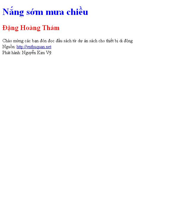 Bìa truyện Nắng sớm mưa chiều