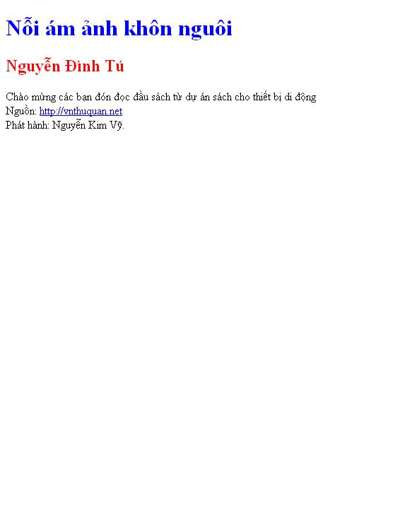 Bìa truyện Nỗi ám ảnh khôn nguôi