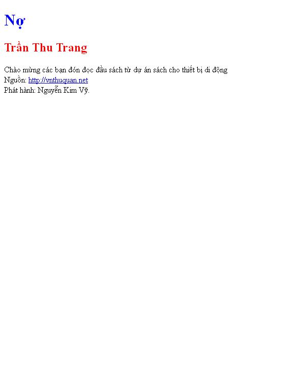 Bìa truyện Nợ
