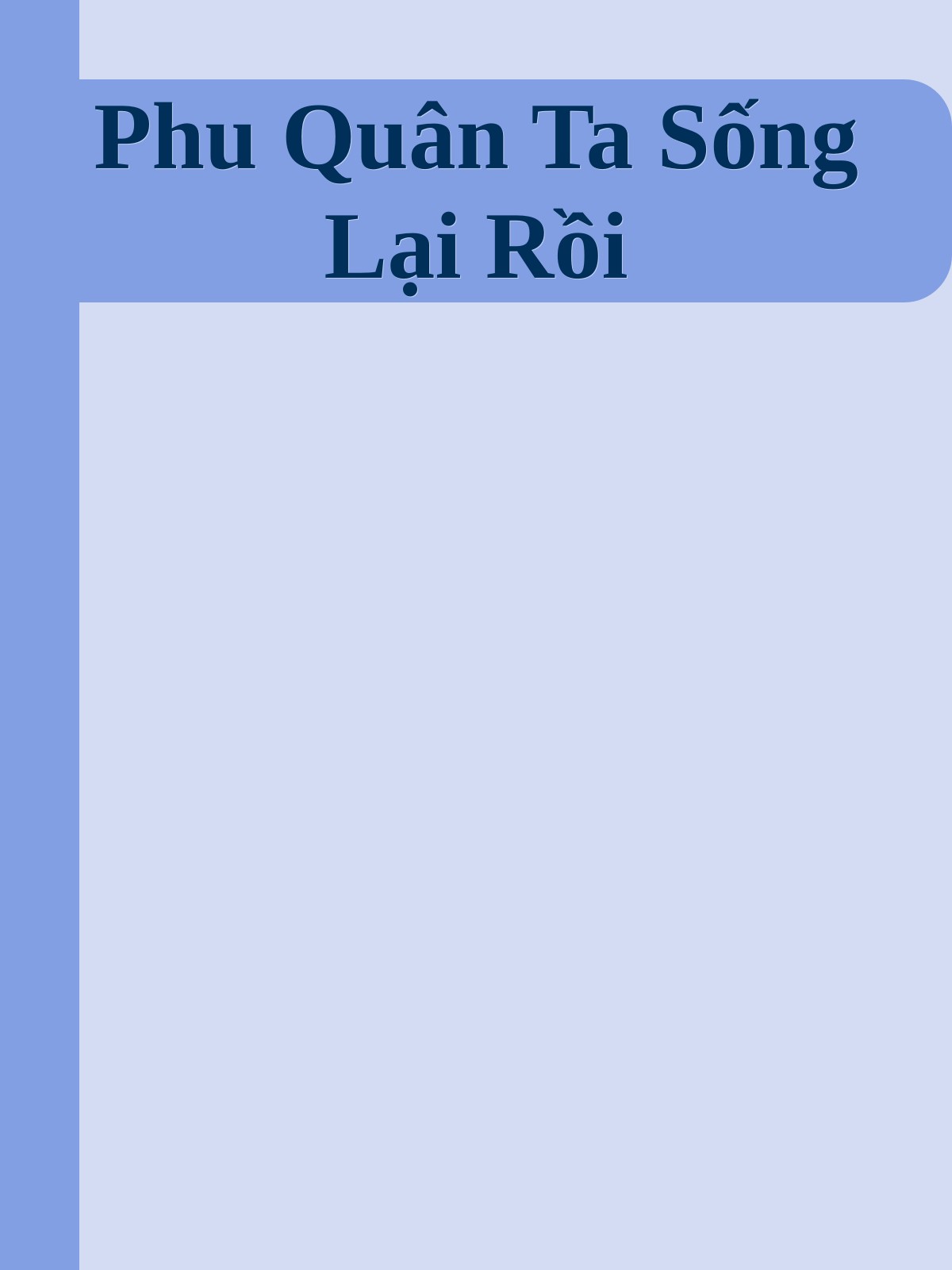 Bìa truyện Phu Quân Ta Sống Lại Rồi