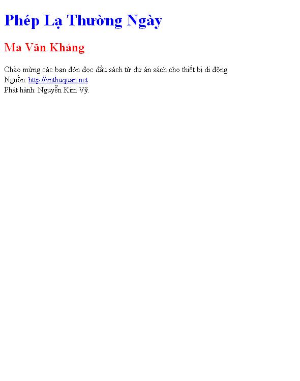 Bìa truyện Phép Lạ Thường Ngày